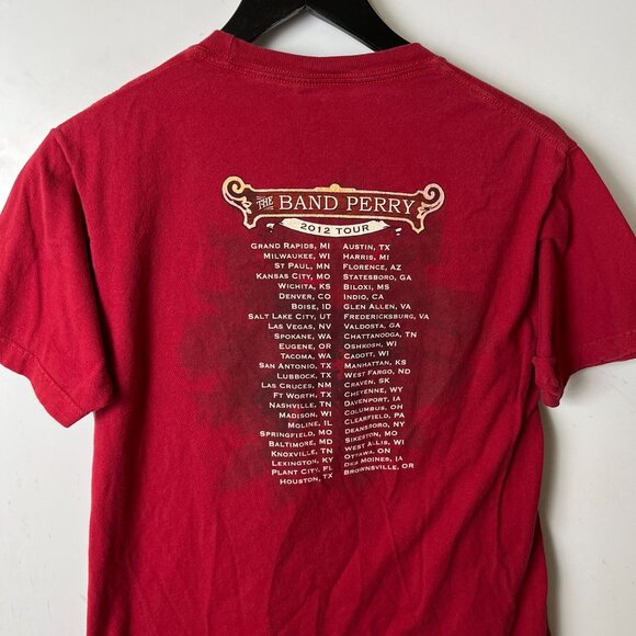 The Band Perry 2012 Graphic Tee Small Red Ringspun Cotton Unisex Fit - Picture 5 of 16